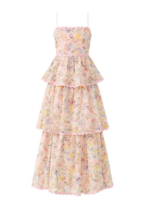 Alanna Frill Embroidered Maxi Dress