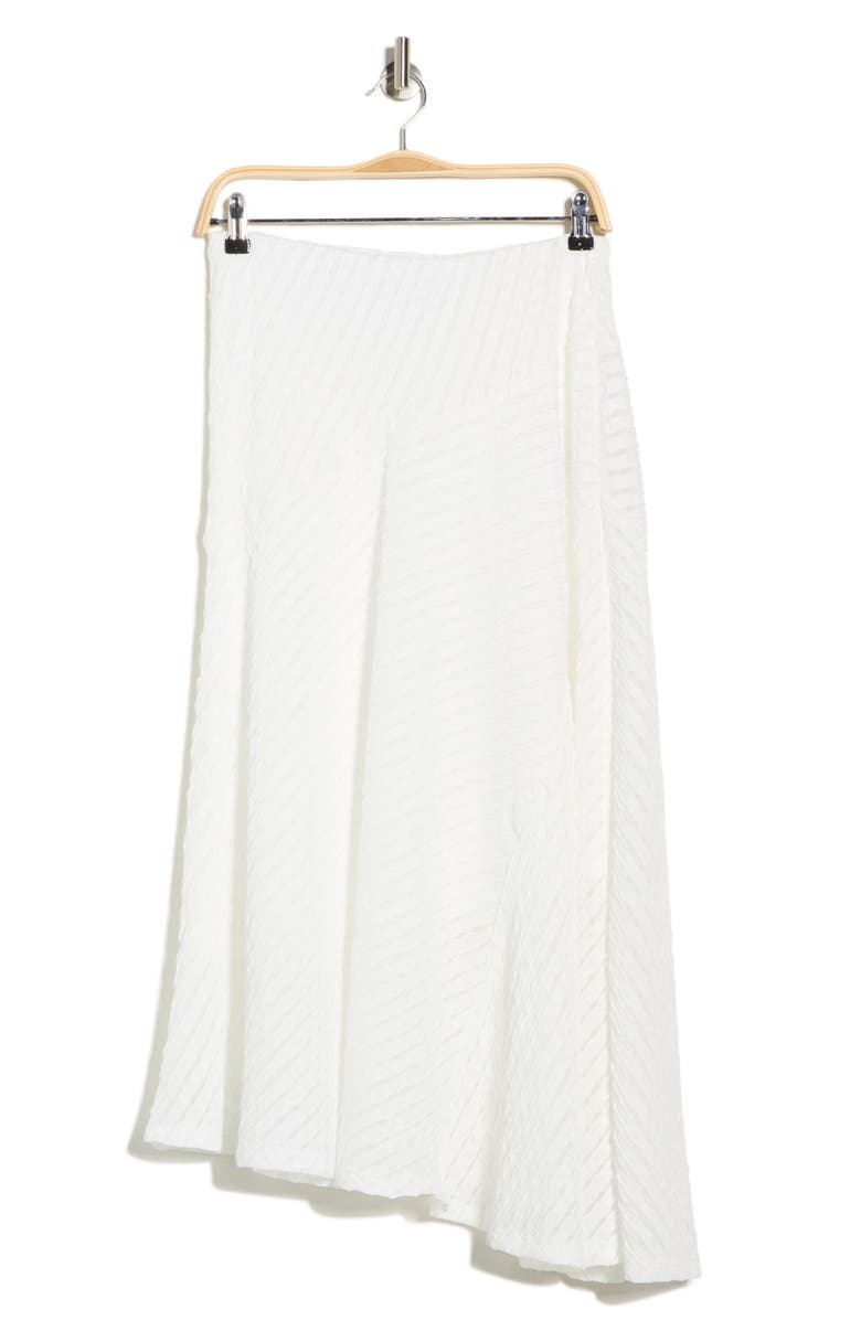 DKNY Open Texture Asymmetric Hem Knit Skirt, Alternate, color, Ivory