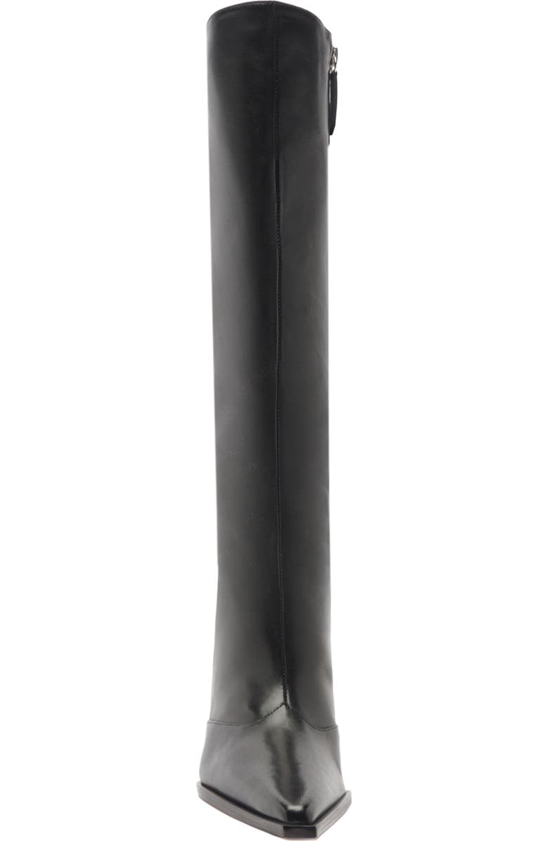 Schutz Raffaela Up Block Pointed Toe Knee High Boot, Alternate, color, Black