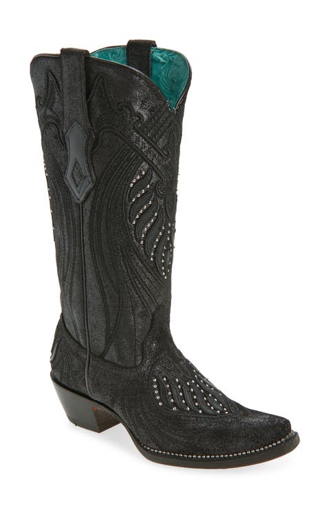 Overlay Mid Calf Western Boot (Women)