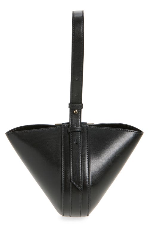 Victoria Beckham Mini Dia Leather Wristlet Pouch Bag In Black