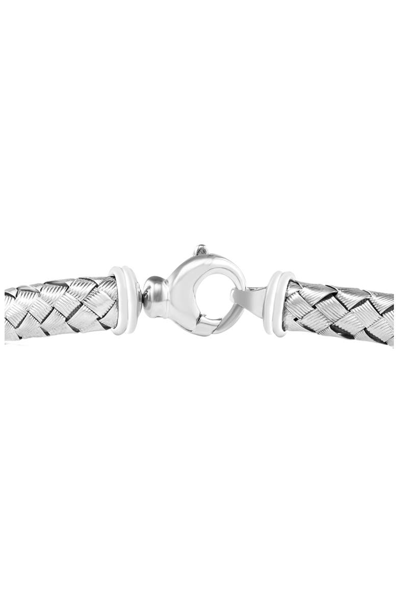 Sterling Silver Diamond Braided Bracelet, Alternate, color, SILVER