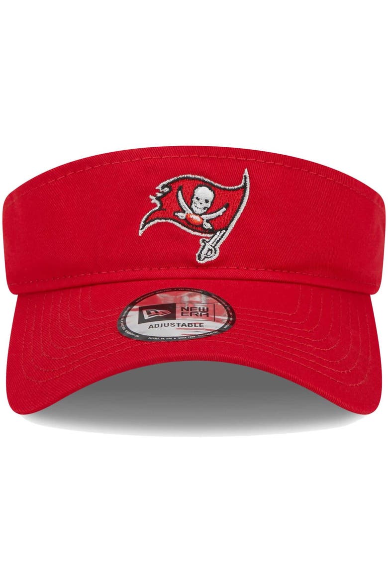Men's New Era Red Tampa Bay Buccaneers Main Adjustable Visor, Alternate, color, Red