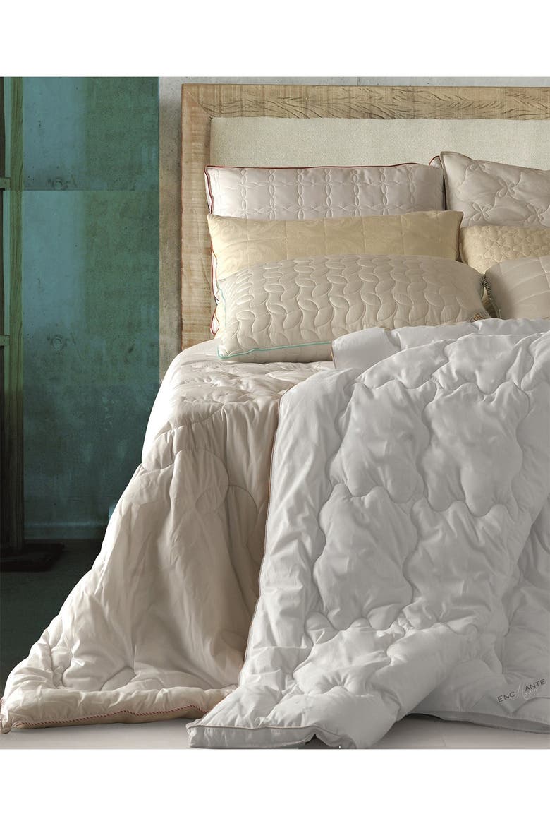 Luxury 100% Cotton Queen Size Comforter - White, Alternate, color, WHITE