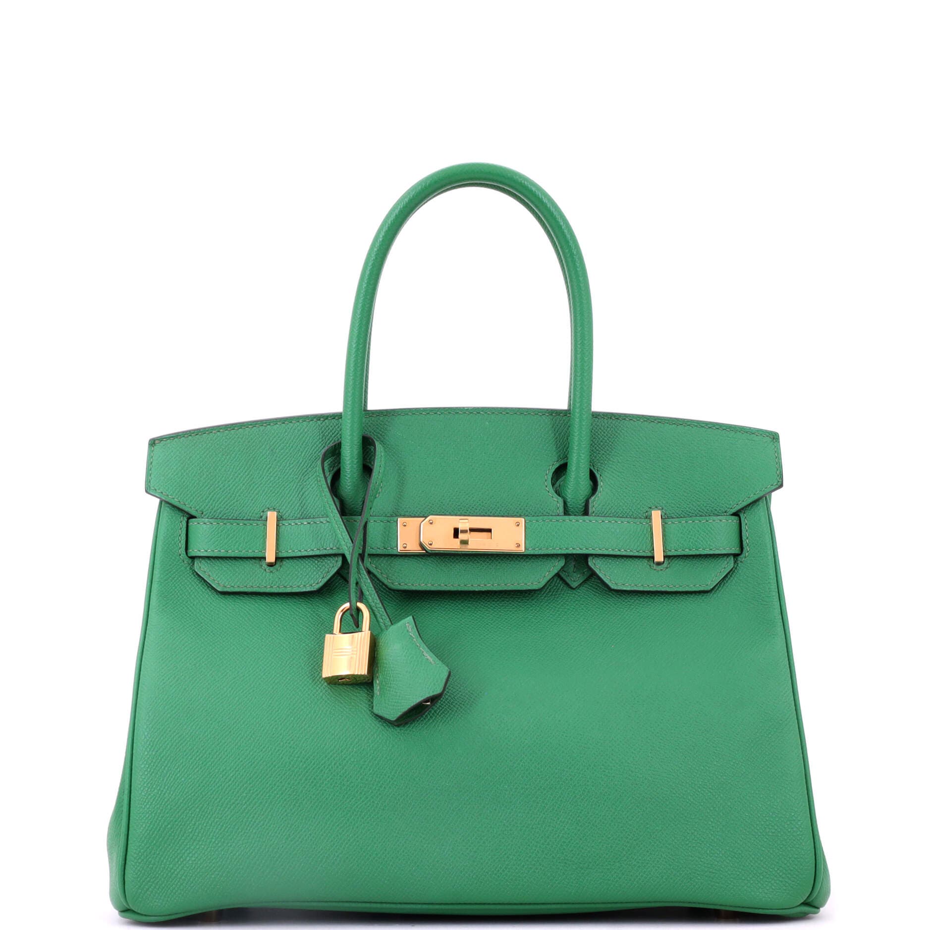Birkin Handbag Green Epsom with Gold Hardware 30, Main, color, Green