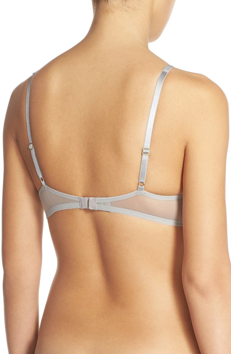 Natori Chantilly Lace Underwire Triangle Plunge Bra, Alternate, color, 