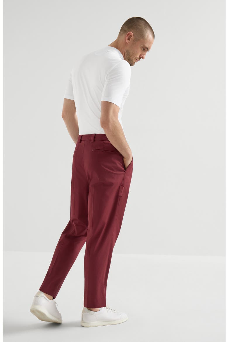 Trousers with tee holder, Alternate, color, Cherry