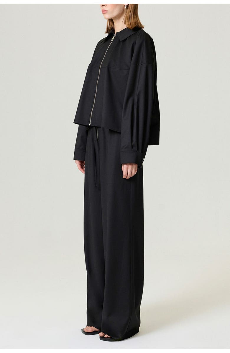 Nocturne Draped Jacket, Alternate, color, Black