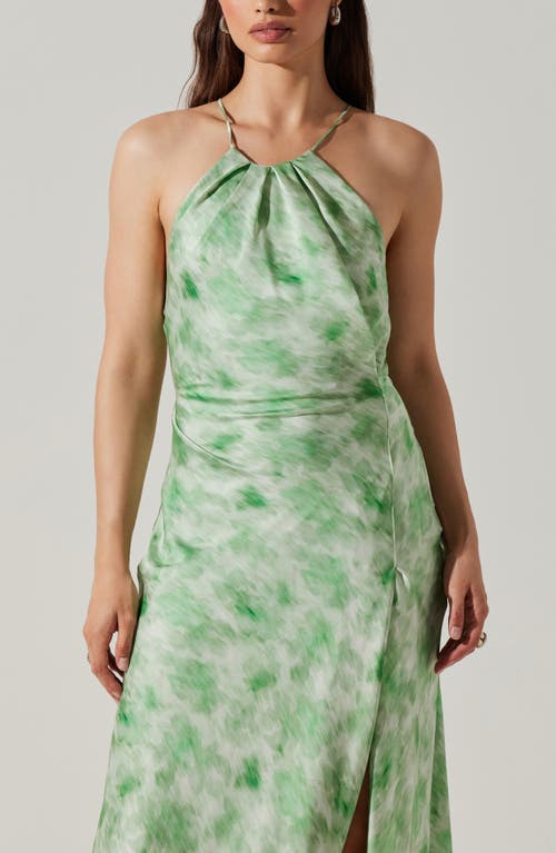 Astr The Label Elynor Floral Print Maxi Dress In Green Abstract