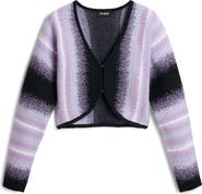 Desigual Absract Print Crop Cardigan