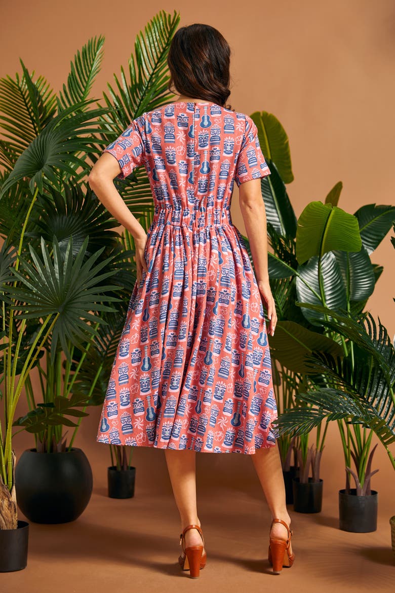 Such a Vintage Find Fit & Flare Dress, Alternate, color, Tiki Time