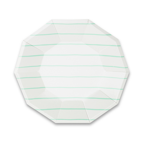 Frenchie Striped Large  Plates