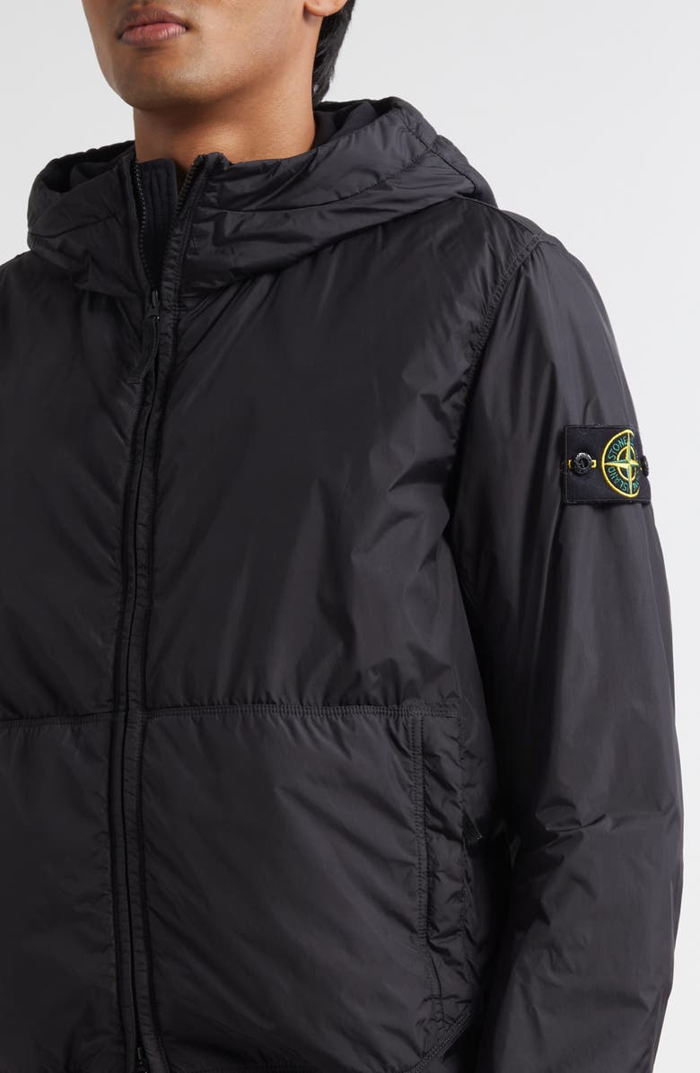 Stone Island Hooded Bomber Jacket, Alternate, color, V0029 Black