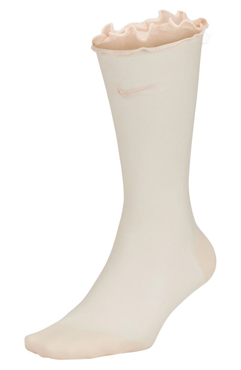 Nike Sheer Nylon Roll Top Socks, Main, color, Guava Ice/ Guava Ice