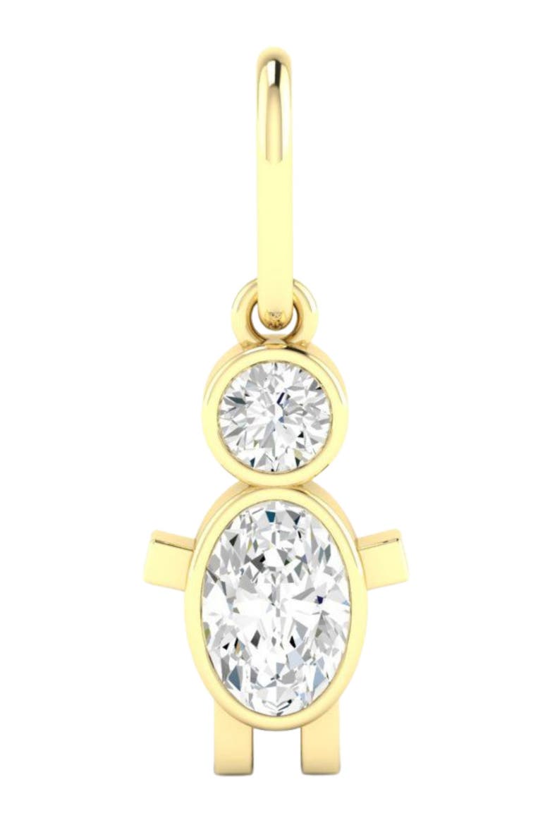 Boy Lab Diamond Charm Pendant in 14K, Main, color, Yellow Gold