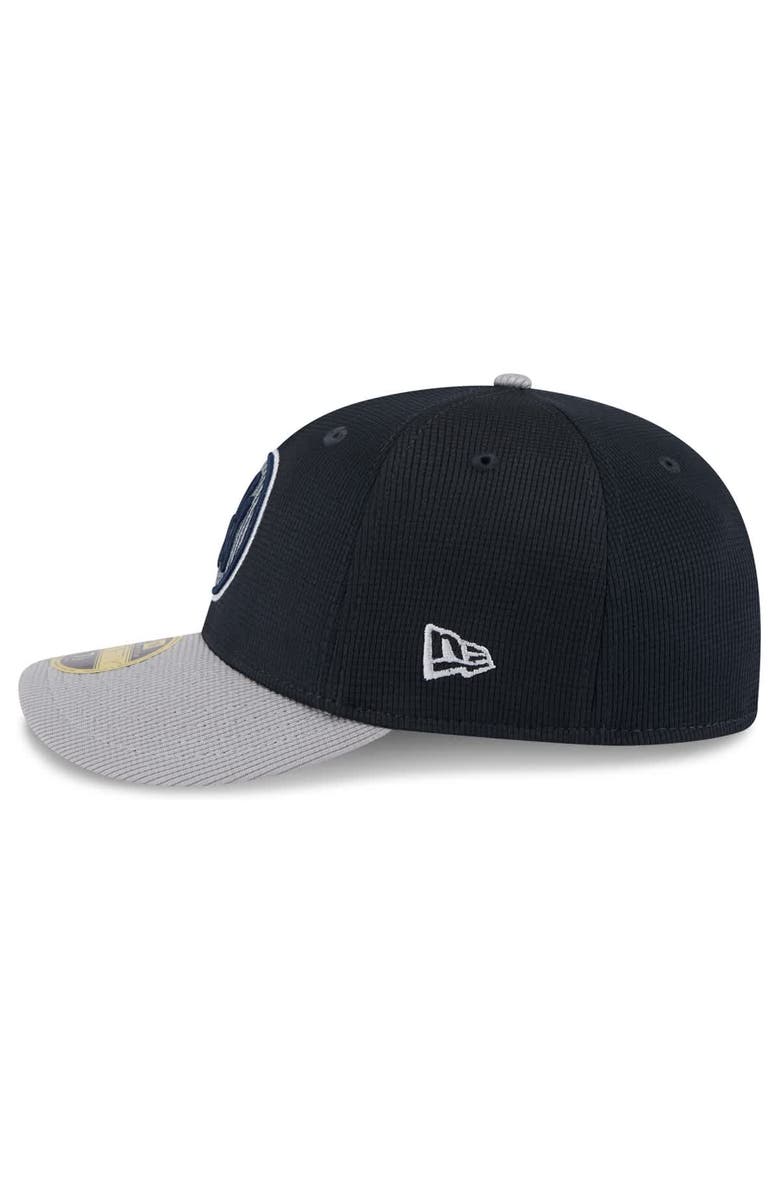 New Era Men's New Era Gray/Navy New York Yankees 2025 Batting Practice Low Profile 59FIFTY Fitted Hat, Alternate, color,