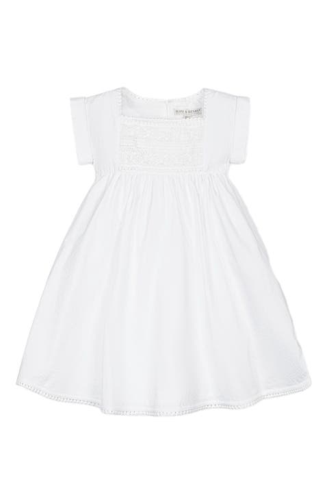 Girls' Organic Seersucker Empire Waist Dress, Kids