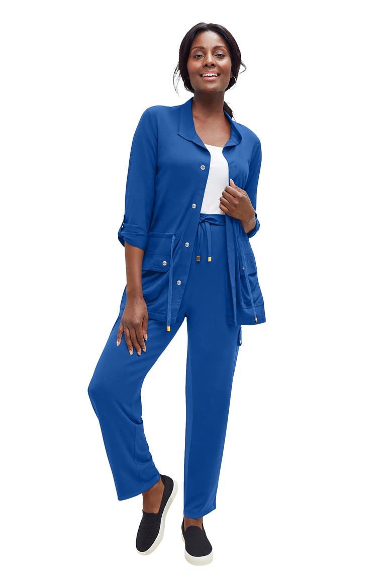 2 Piece Stretch Knit Cargo Set, Main, color, DARK SAPPHIRE