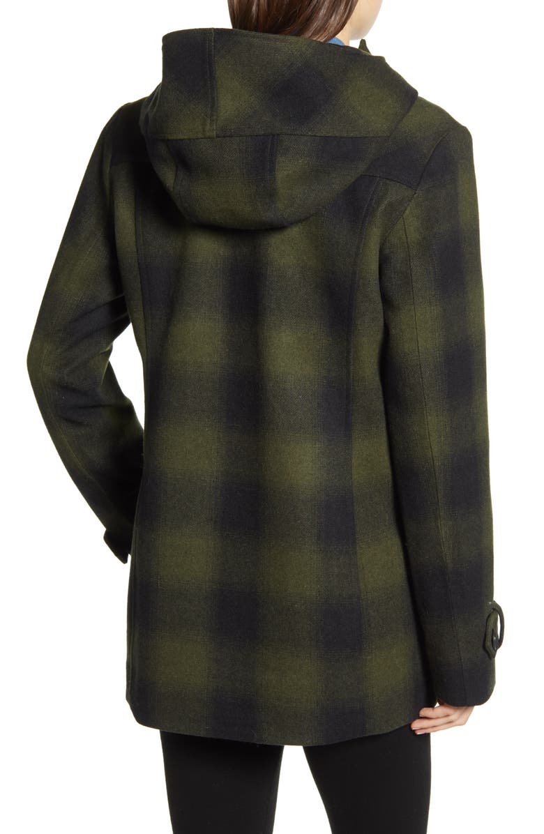 Pendleton Roslyn Plaid Wool Blend Duffle Coat, Alternate, color,