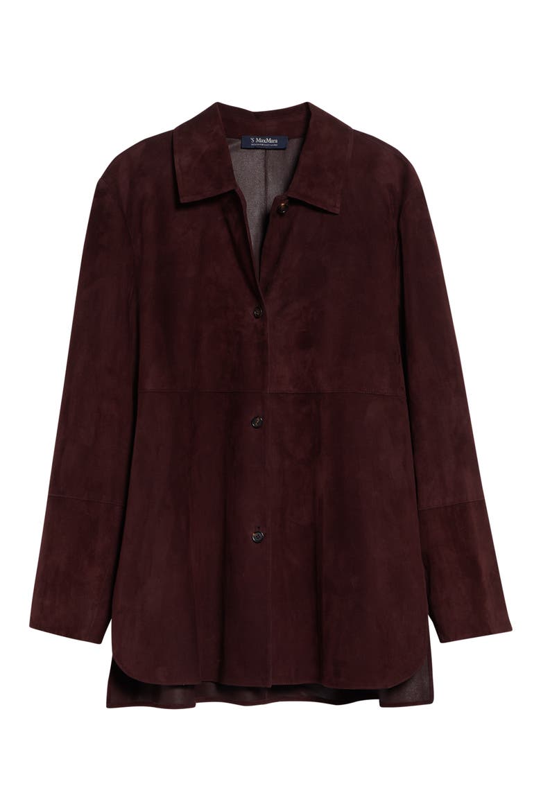 Suede Shirt Jacket, Alternate, color, RED