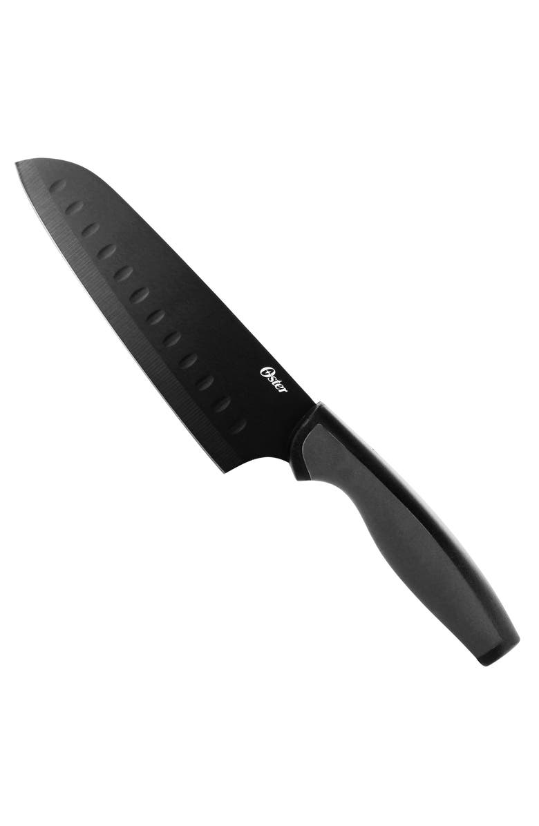 OSTER Slice Craft 2 Piece Stainless Steel Santoku Knife Set, Alternate, color, Black