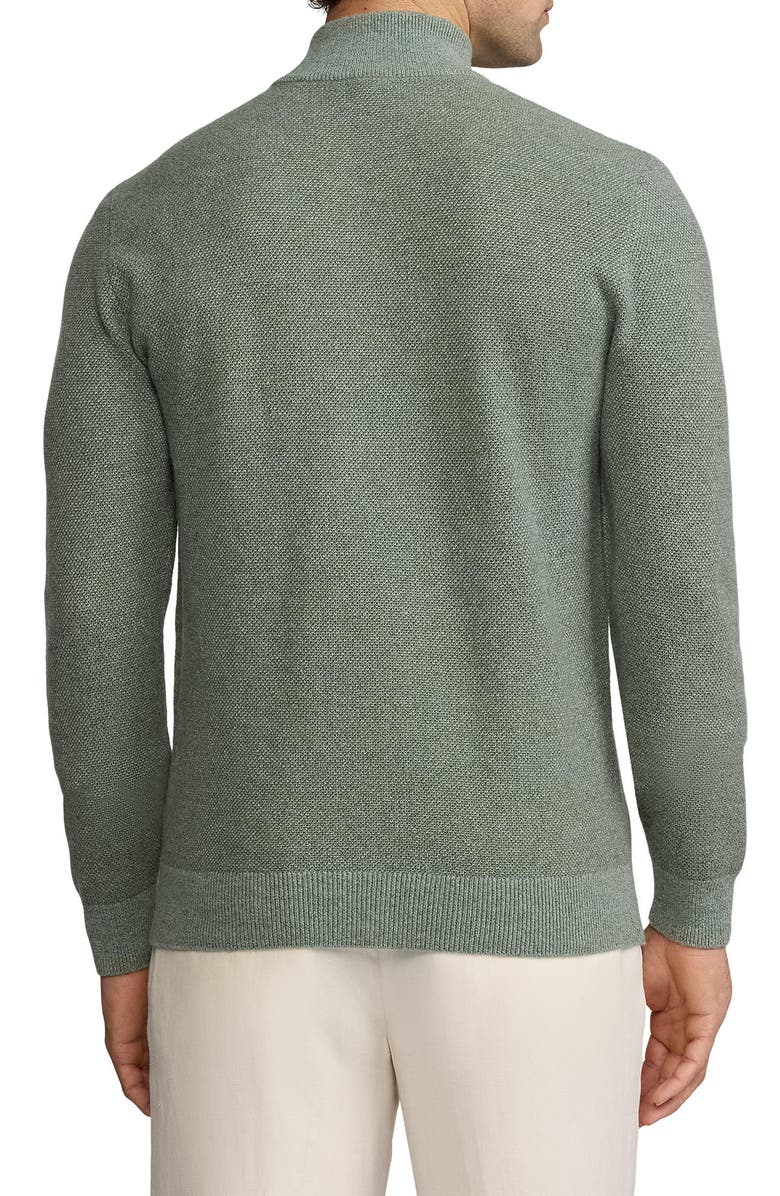 Ralph Lauren Purple Label Bird's Eye Cashmere Half Zip Sweater, Alternate, color, Lovett Multi