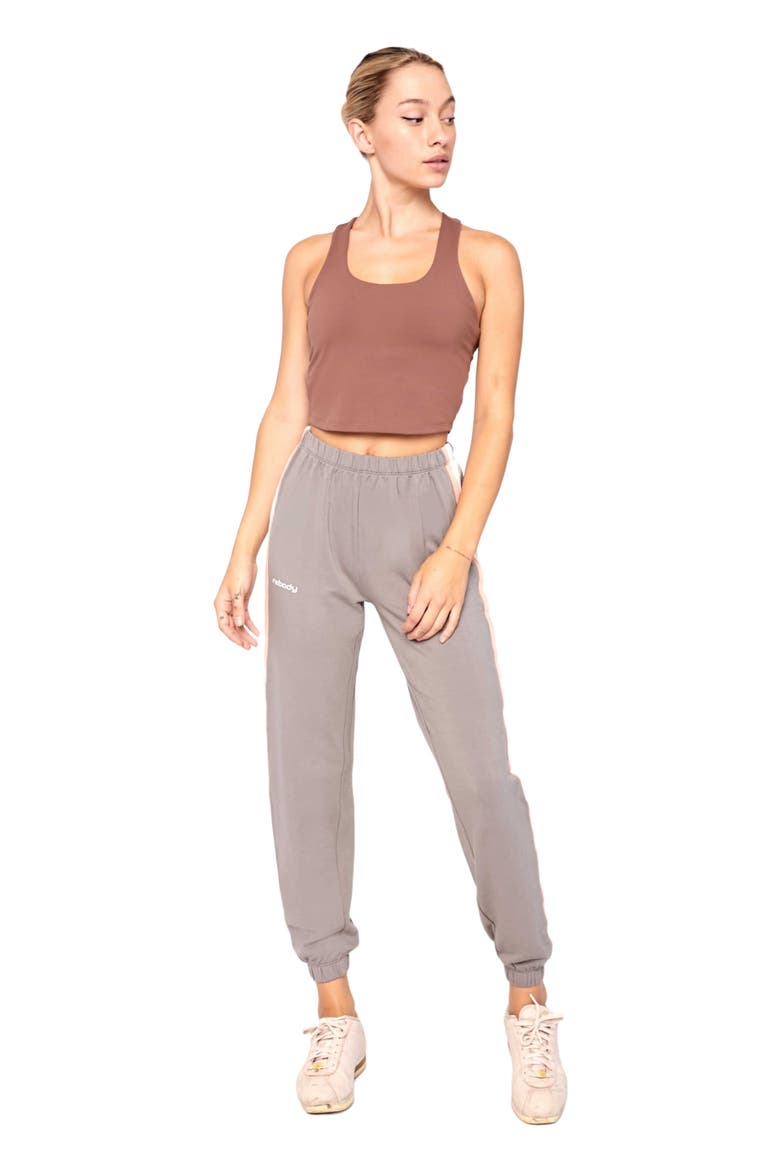 Homebase Fleece Sweatpants, Main, color, Sage/Stripe