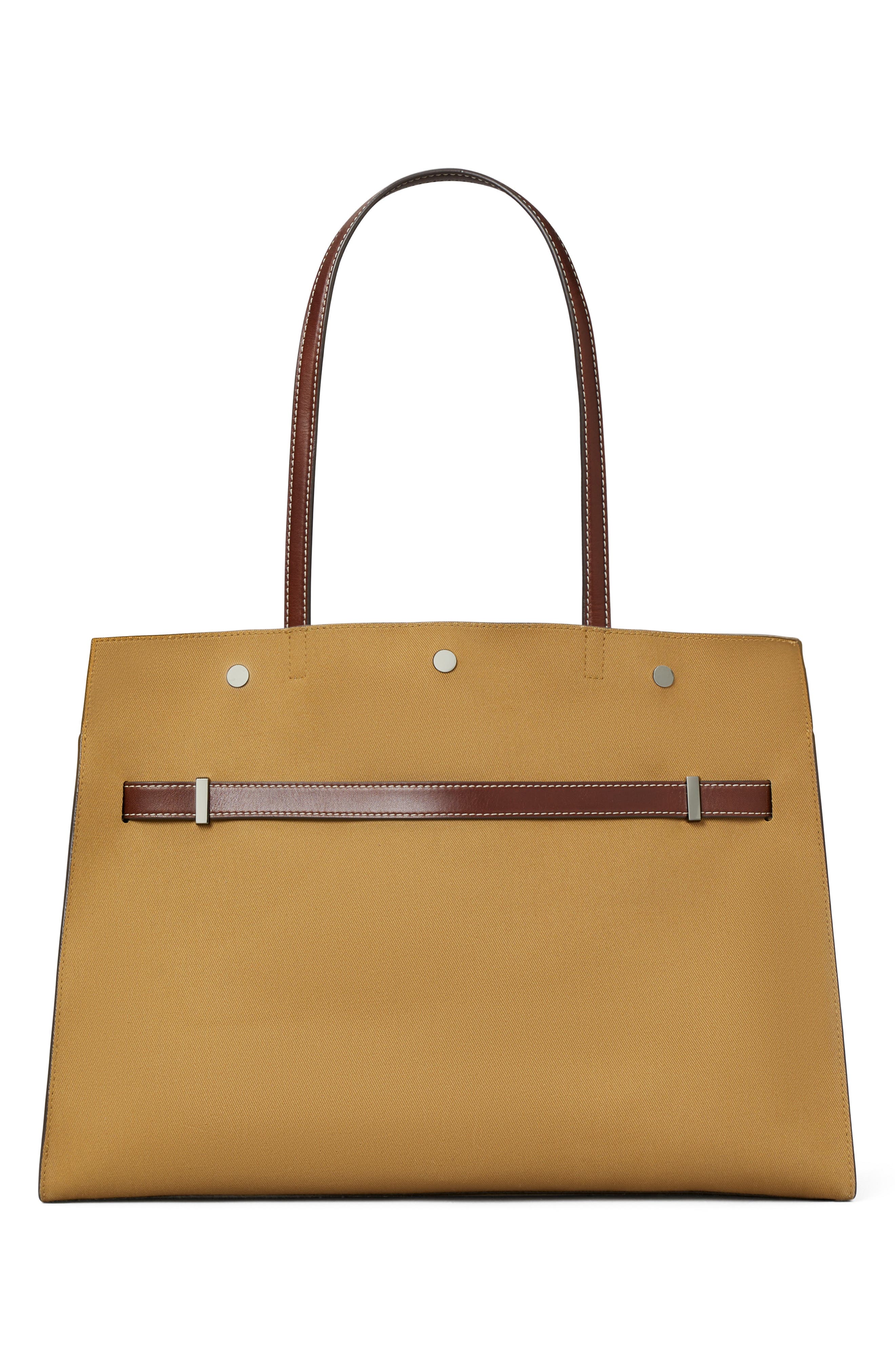 Tory Burch Lee Radziwill Canvas Tote, Alternate, color, Khaki