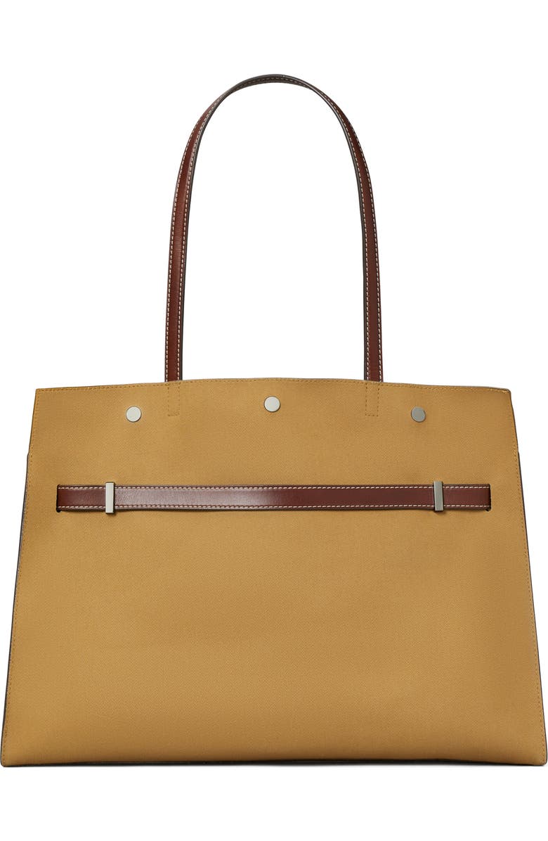 Tory Burch Lee Radziwill Canvas Tote, Alternate, color, Khaki