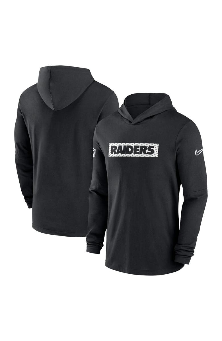 Nike Men's Nike Black Las Vegas Raiders Sideline Hoodie Performance Long Sleeve T-Shirt, Alternate, color, Black