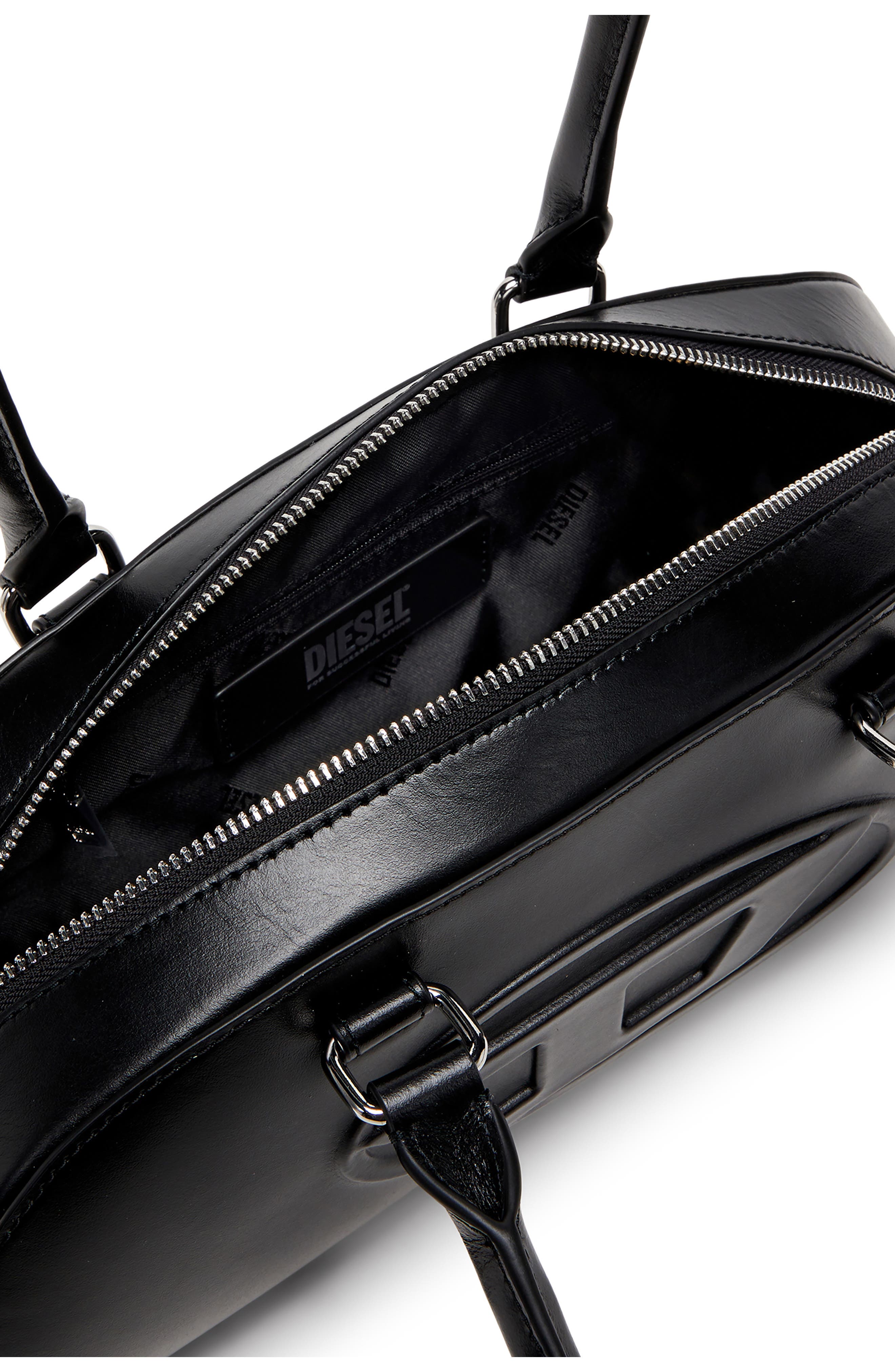 DIESEL<sup>®</sup> 1DR 2.0 Dome East/West Leather Shoulder Bag, Alternate, color, Black