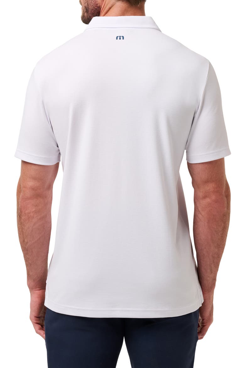 Perfect View Chest Stripe Cotton Blend Piqué Polo, Alternate, color, WHITE