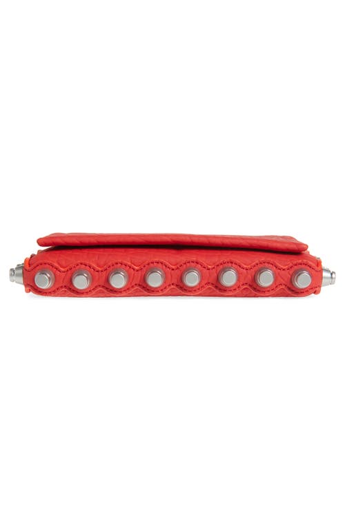 Alexander Wang Roz Scallop Stud Leather Crossbody Bag In 629 Fiery Red