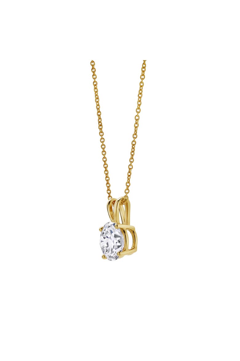 Lucent 14K Gold Round Lab Grown Diamond Pendant - 2 Ct, Alternate, color, 14K Yellow Gold