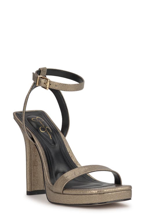Jessica Simpson Adonia Ankle Strap Platform Sandal In Gray