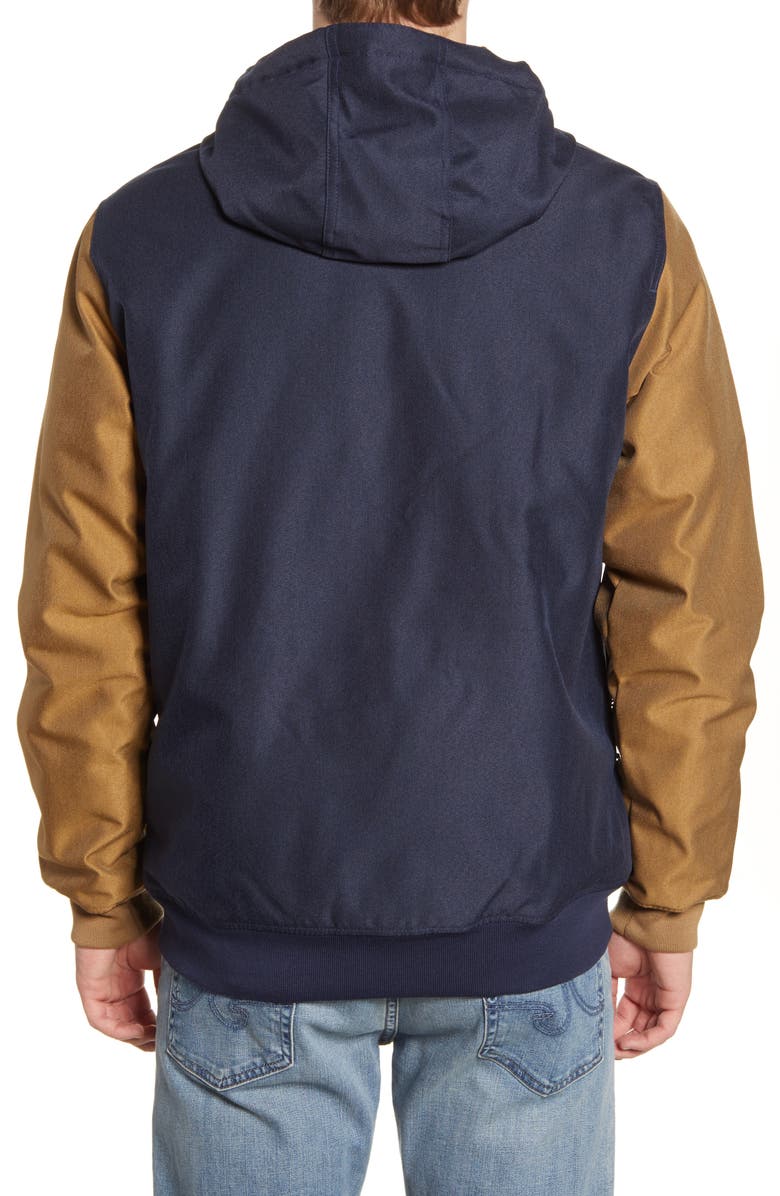 Vans Wells Water Repellent Varsity Jacket, Alternate, color, 