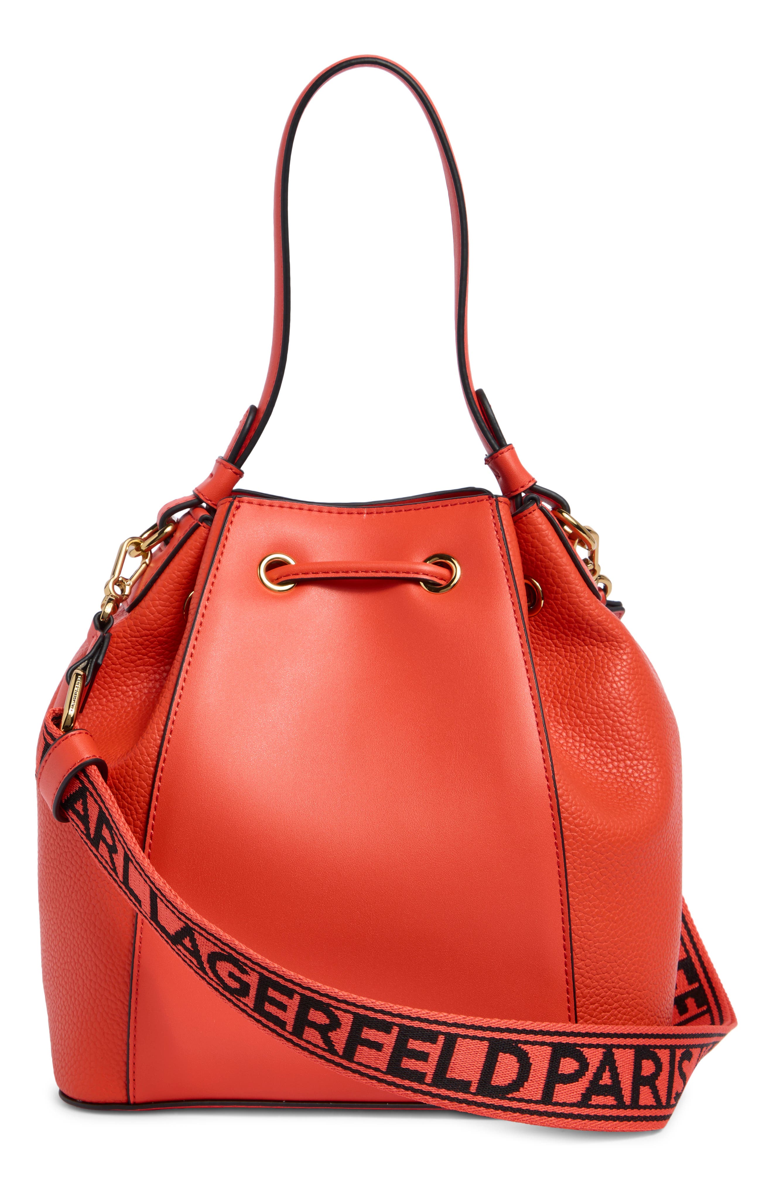 Adele Bucket Bag, Alternate, color, VERMILLION