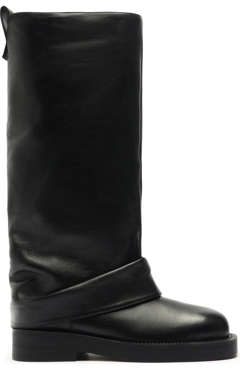 Schutz Keira Up Platform Knee High Boot, Alternate, color, Black