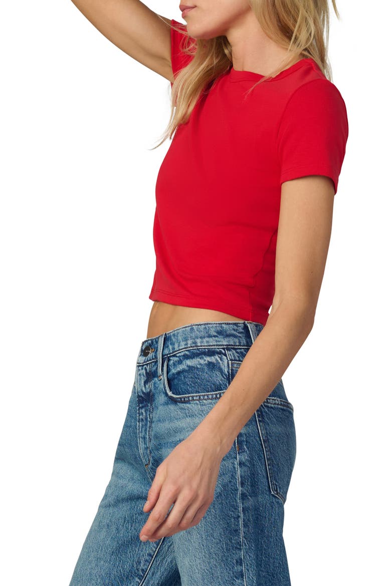 The Baby Tee, Alternate, color, CHERRY RED