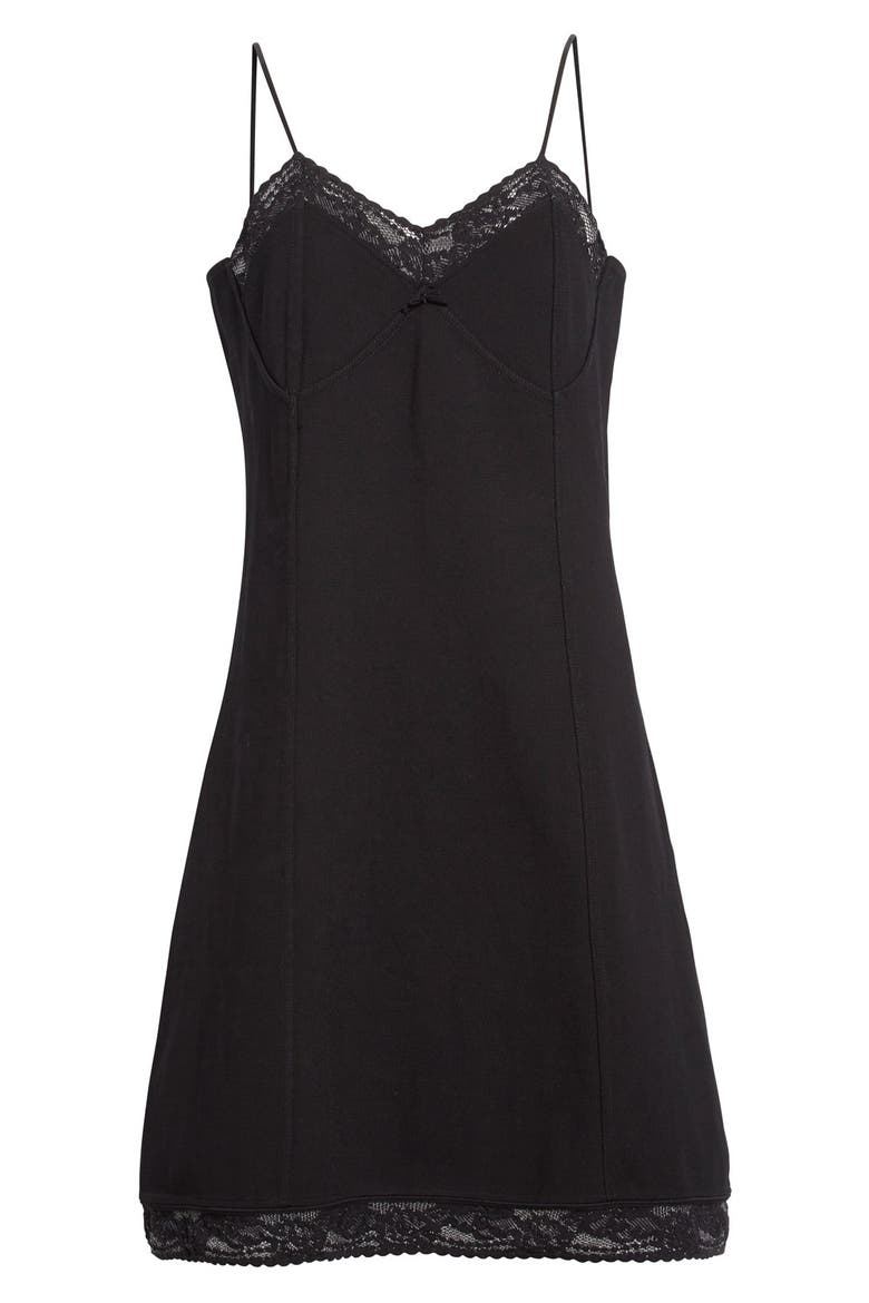 Structured Slipdress, Alternate, color, BLACK