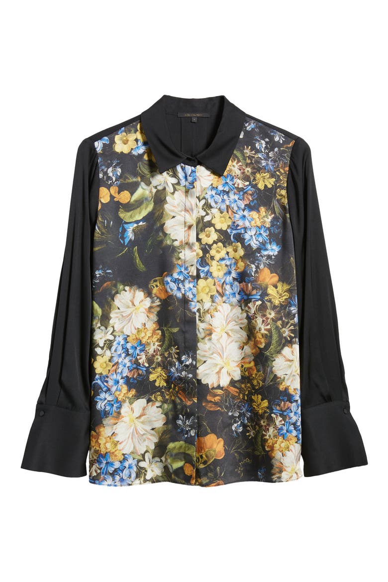 Nessa Print Blouse, Alternate, color, BLACK MULTI
