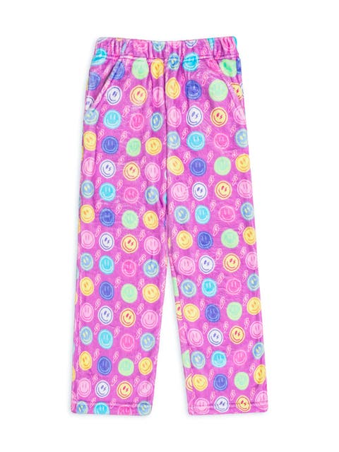 Plush Smiley Faces loungewear pant