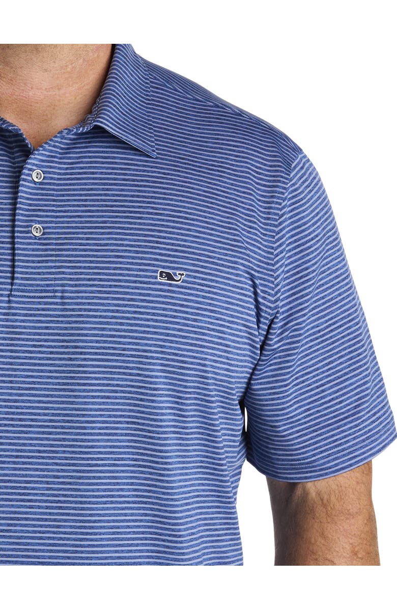 vineyard vines Big
Tall Striped Sankaty Performance Polo Shirt, Alternate, color, Gray Pine Deep Bay
