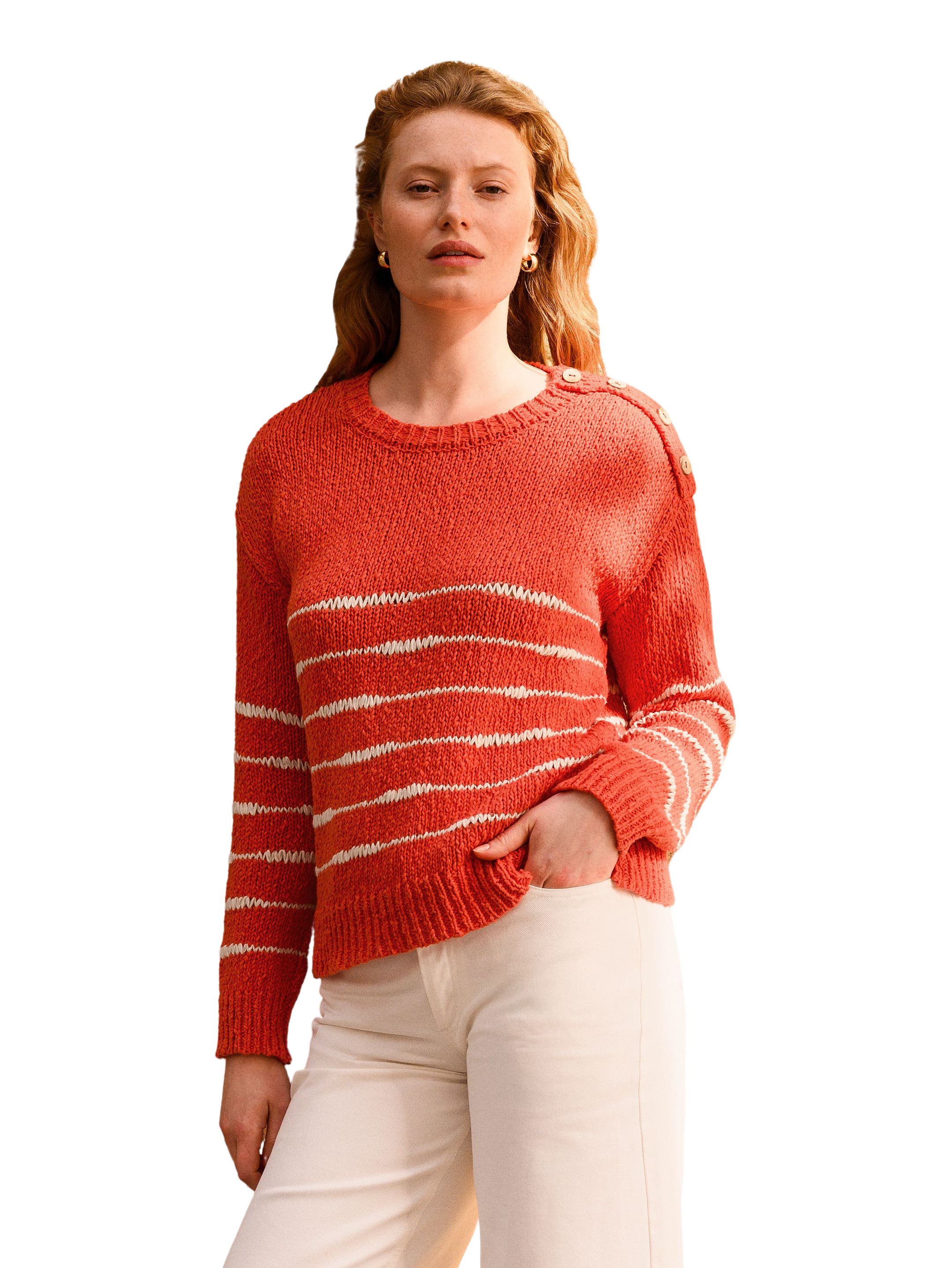 Drop Stitch Breton Sweater