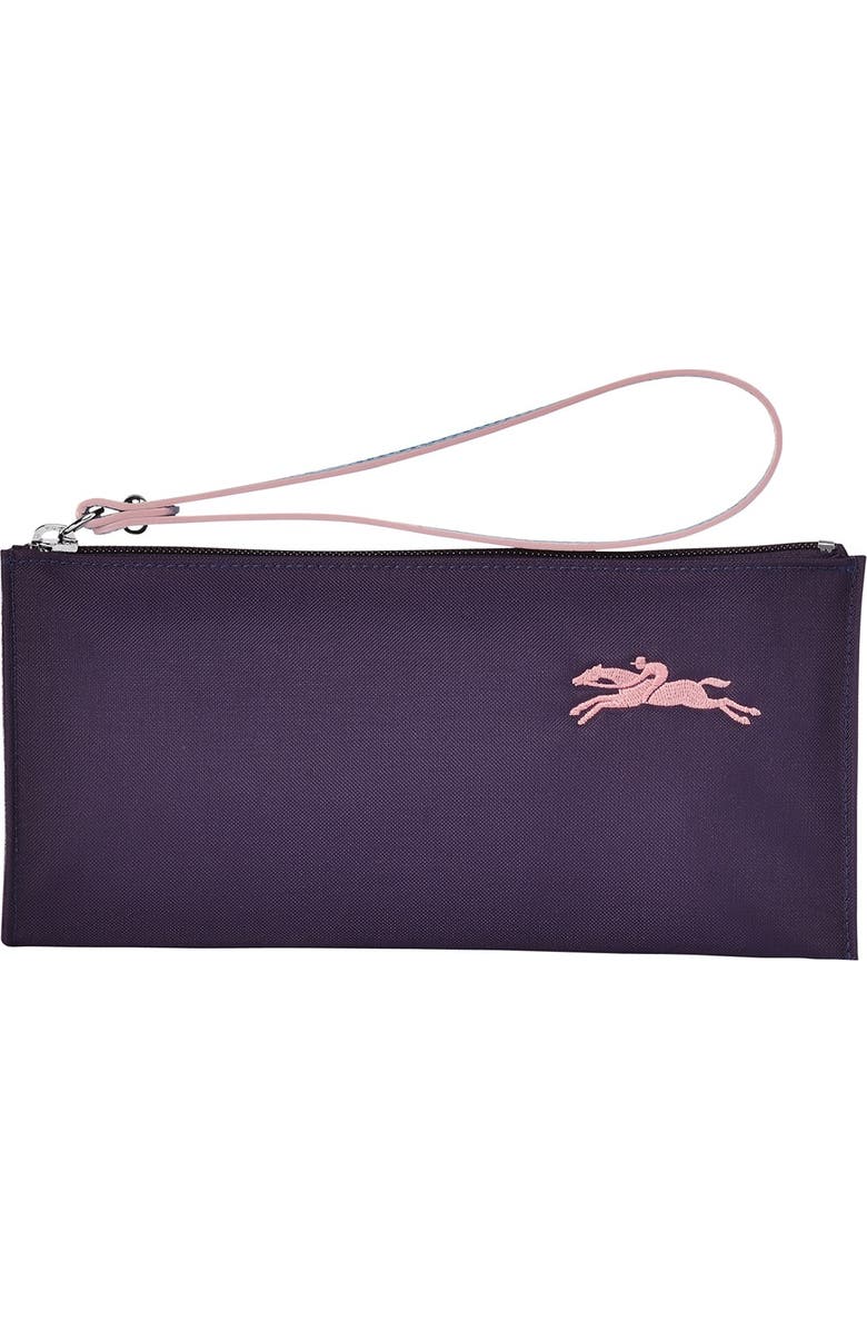 Longchamp Le Pliage Club Flat Wristlet, Main, color, Bilberry