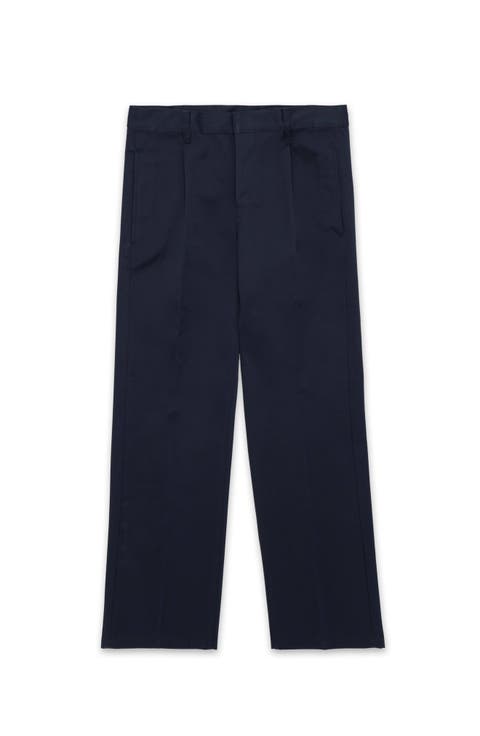 Cotton Gabardine Trousers with Pleats