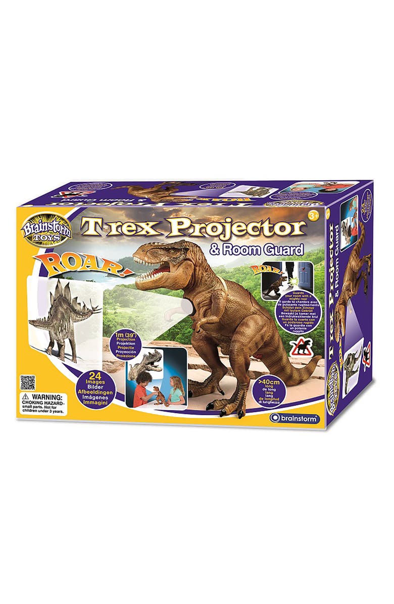 Brainstorm Toys T Rrex Projector And Room Guard, Main, color, Brown