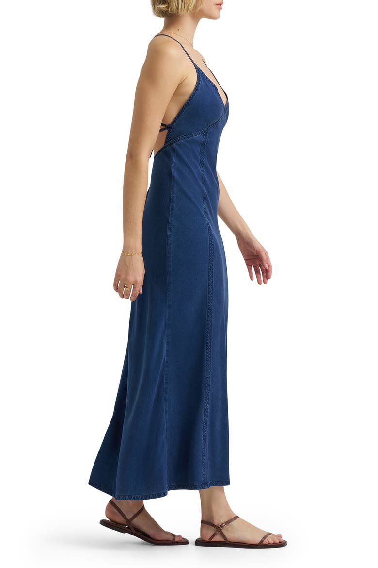 gapstudio draped denim slip maxi dress GapStudio Draped Denim Slip Maxi Dress