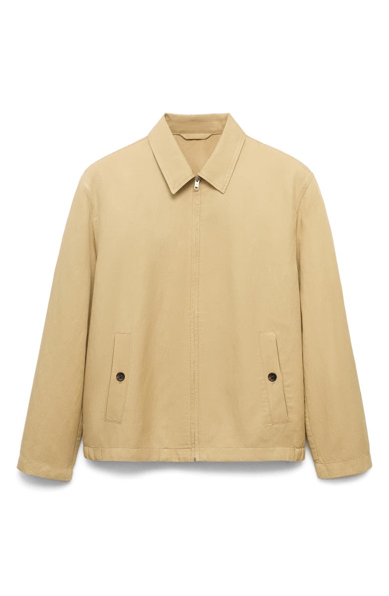 MANGO Zip Jacket, Alternate, color, Beige
