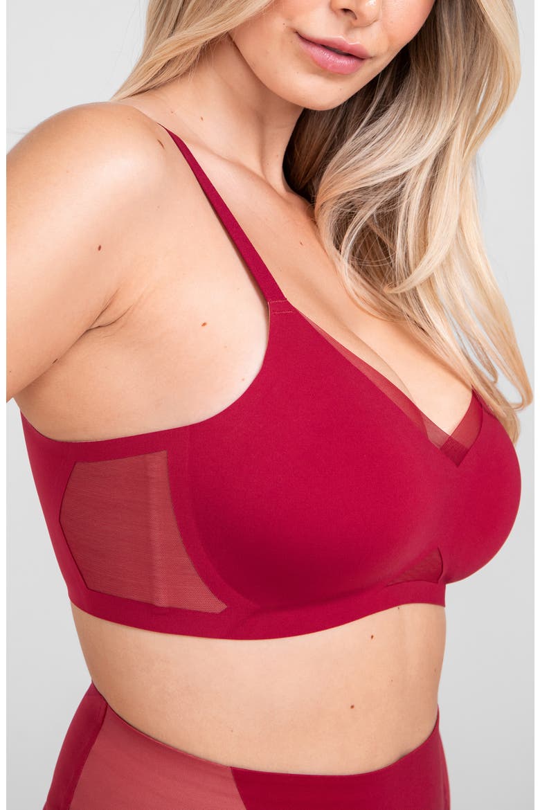 Liftwear Crossover Bra, Alternate, color, RUBY